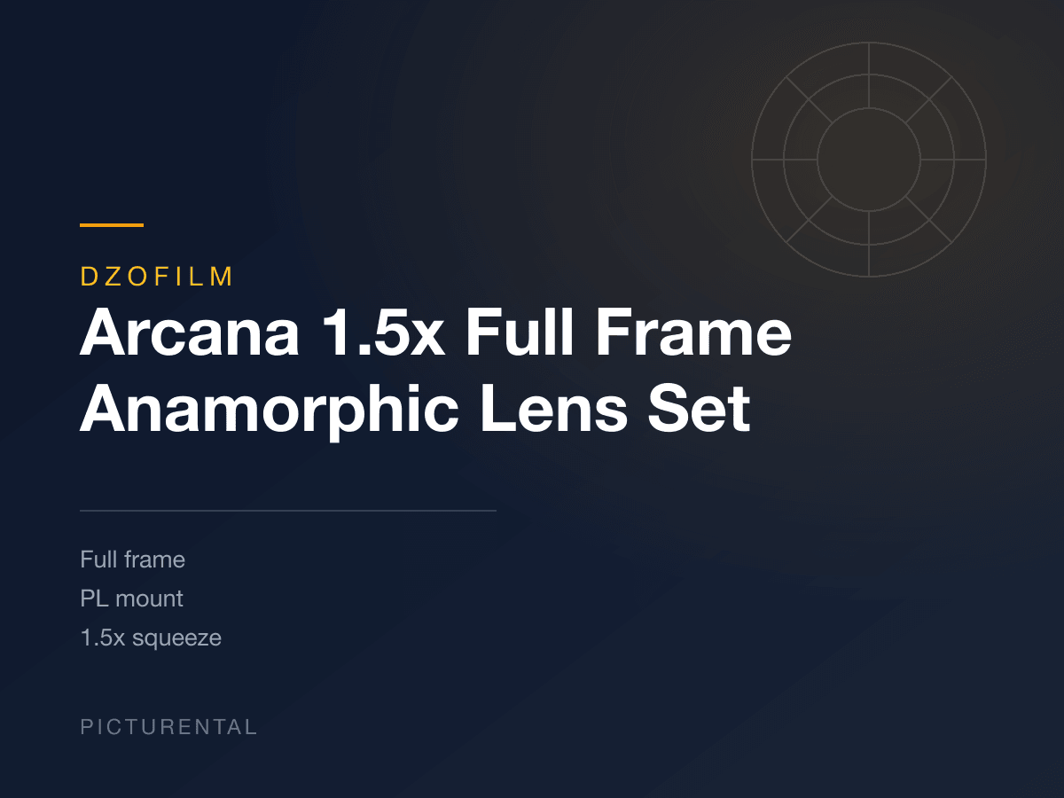 DZOFilm Arcana 1.5x Full Frame Anamorphic Lens Set