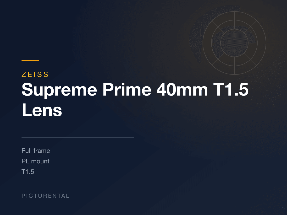 Zeiss Supreme Prime 40mm T1.5 Lens